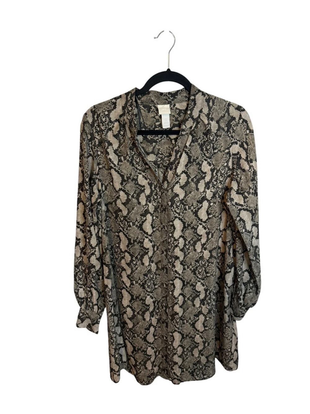 H&M Snakeskin Mini Shirt Dress